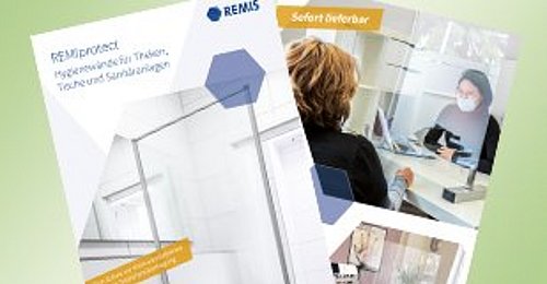 REMIprotect Glas Katalog für Hygienewände für Theken, Tische und Sanitäranlagen 2020