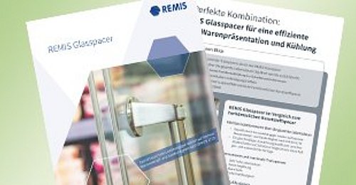 Flyer zu REMIS Glasspacer für eine effiziente  Warenpräsentation und Kühlung