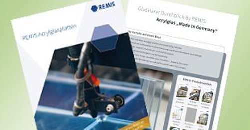 Flyer zu Acrylglasplatten by REMIS