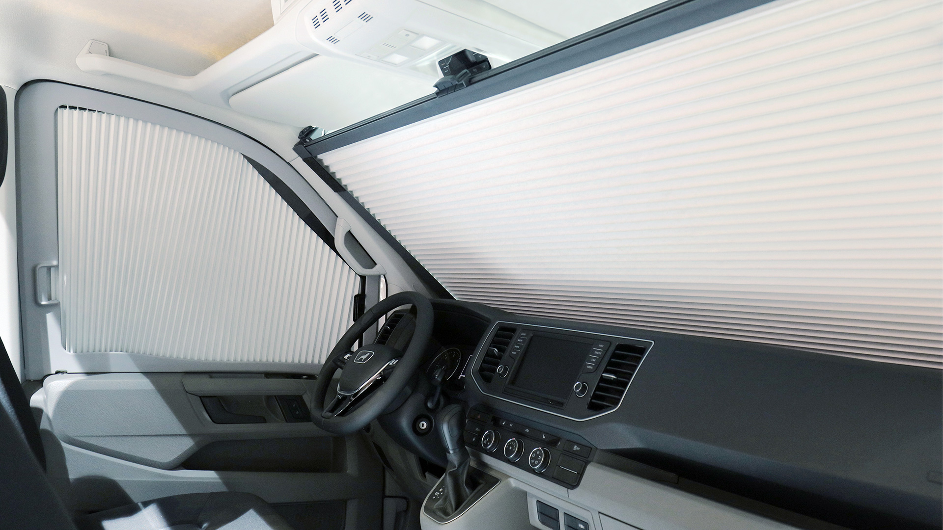 Remis Faltverdunklungssystem mit Licht und Sichtpaket, Frontscheibe für Fiat  Ducato, Citroën Jumper, Peugeot Boxer